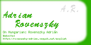 adrian rovenszky business card