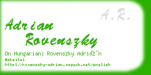 adrian rovenszky business card